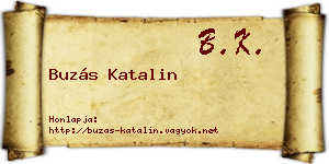 Buzás Katalin névjegykártya